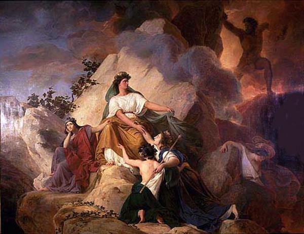 Francois-Edouard Picot Cybele protects from Vesuvius the towns of Stabiae, Herculaneum, Pompeii and Resina China oil painting art